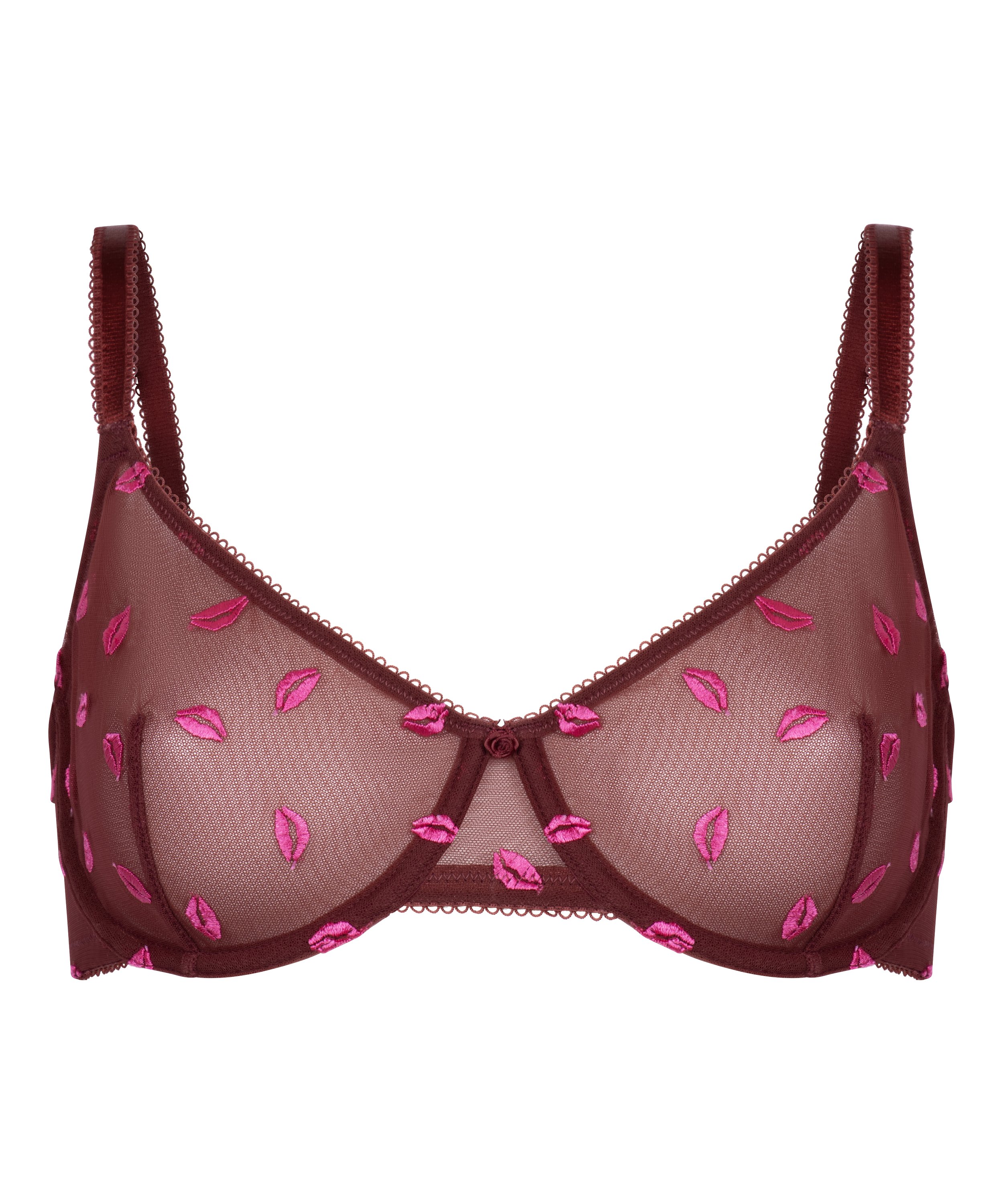 Soutien-gorge &agrave; armatures non-rembourr&eacute; Frida, Rouge, main