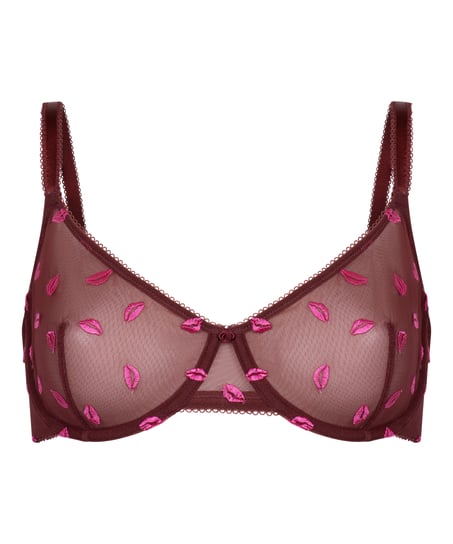 Soutien-gorge &agrave; armatures non-rembourr&eacute; Frida, Rouge