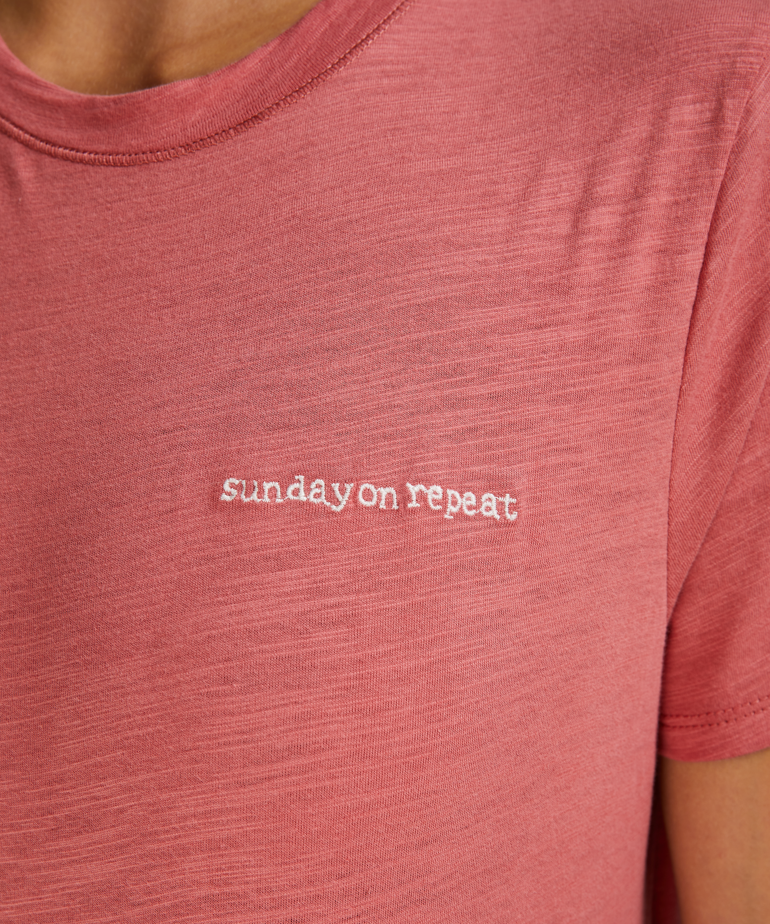 Haut de pyjama &agrave; manches courtes, Rose, main