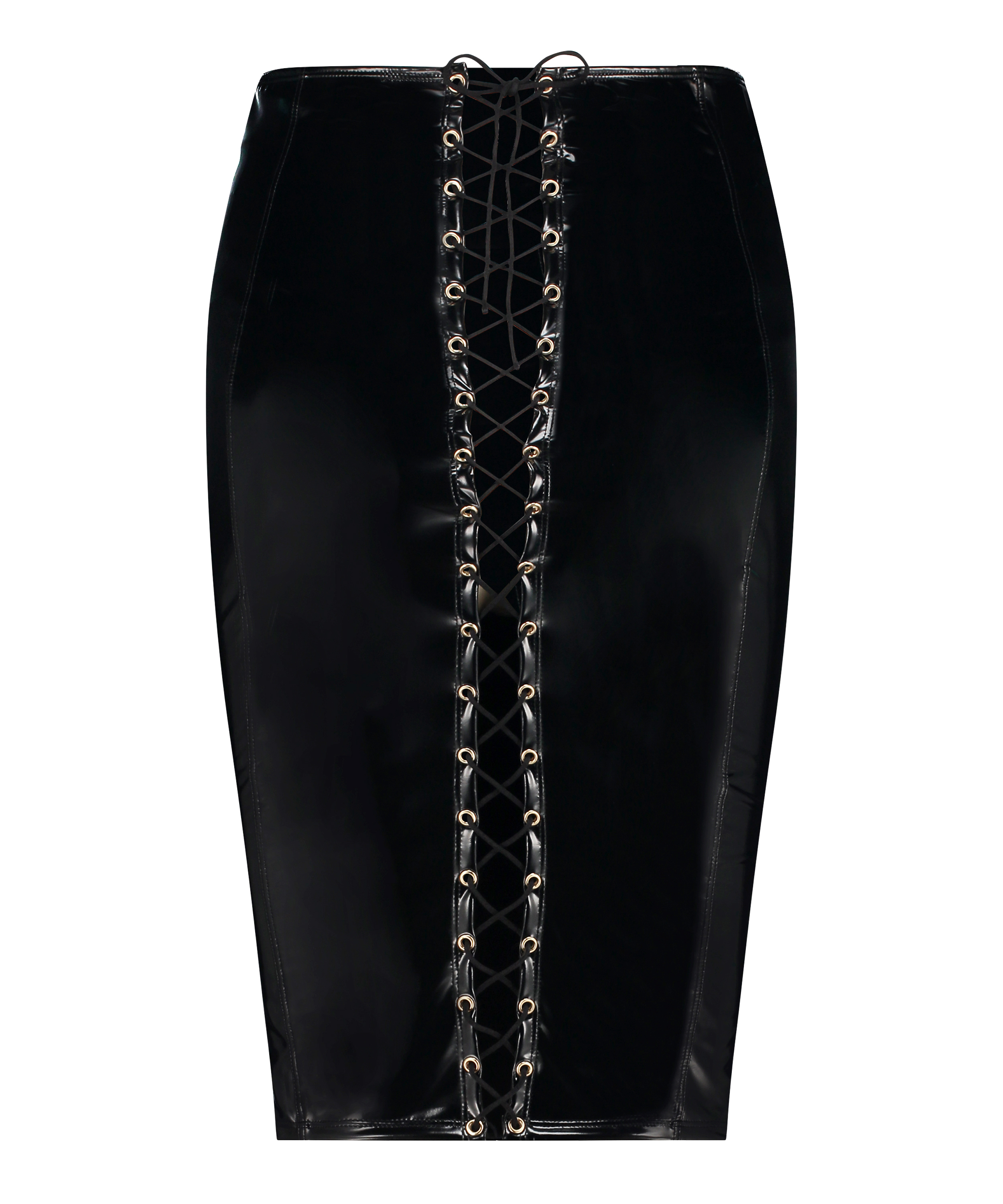 Fake Leather Skirt, Schwarz, main