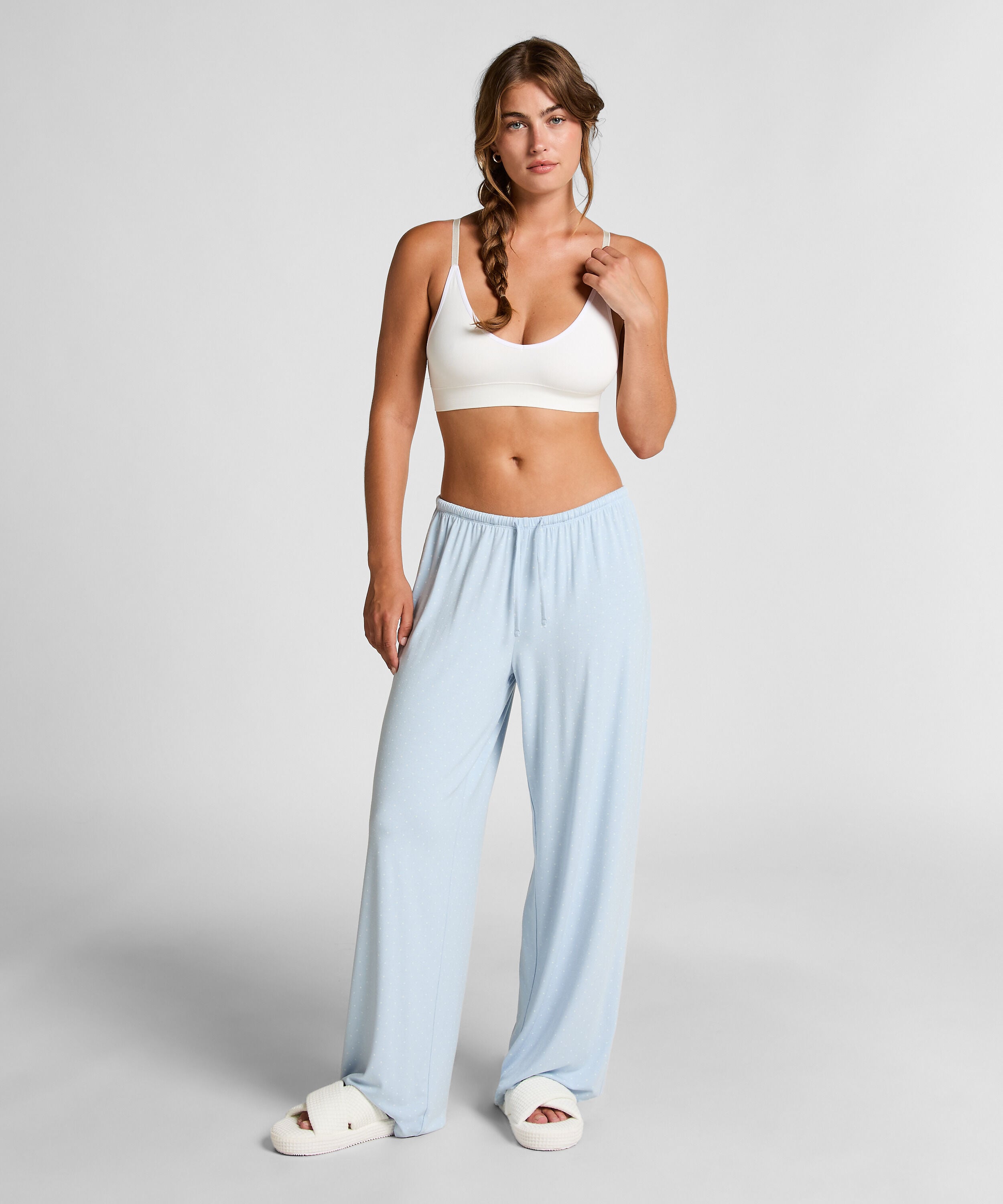 Gestreifte Pyjamahose, Blau Gestreifte Pyjamahose, Blau