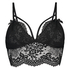 Bralette Longline Donatella, Schwarz