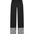 Pantalon large en dentelle Sophia, Noir