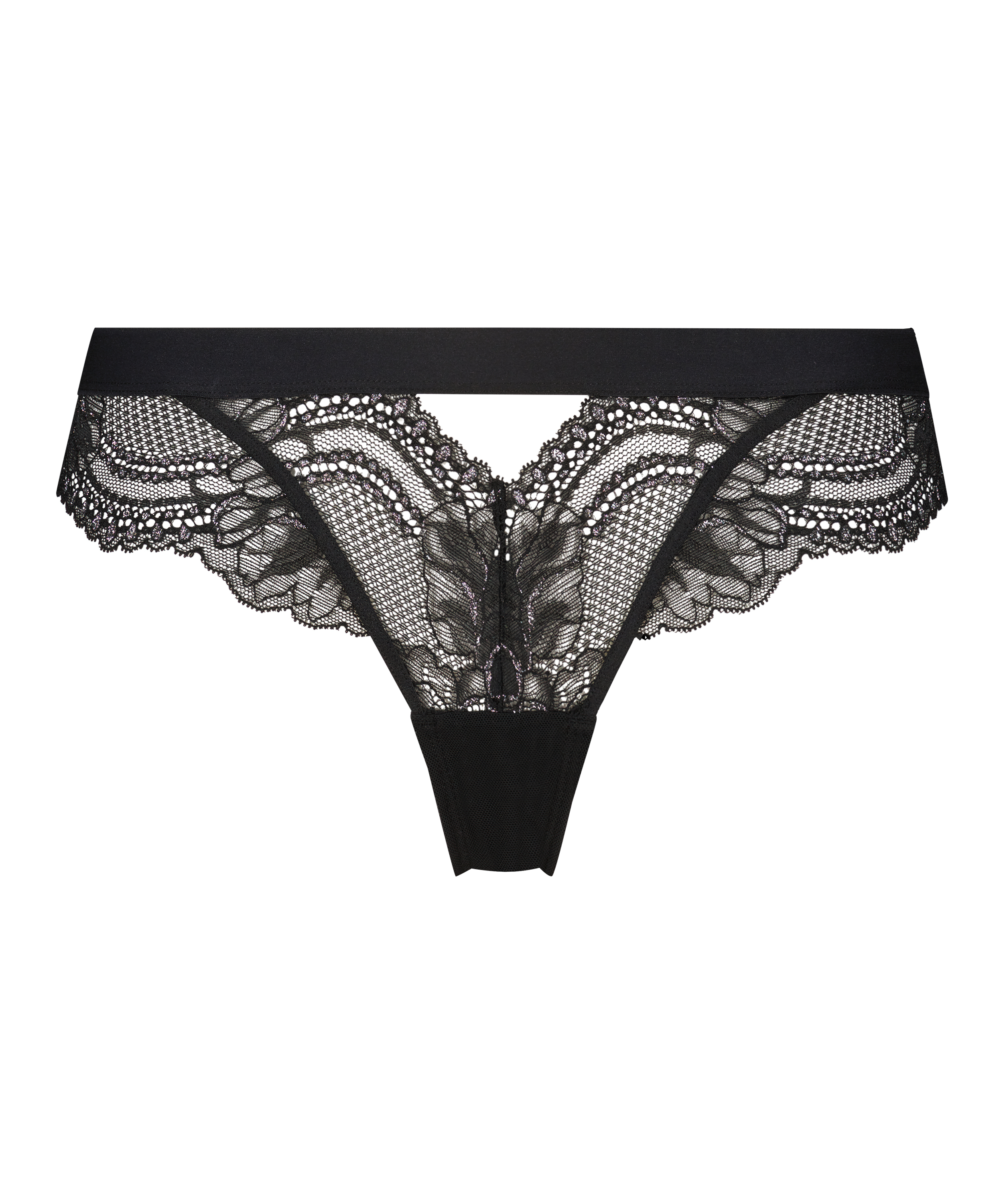 Slip brésilien Donna Sparkle, Noir, main