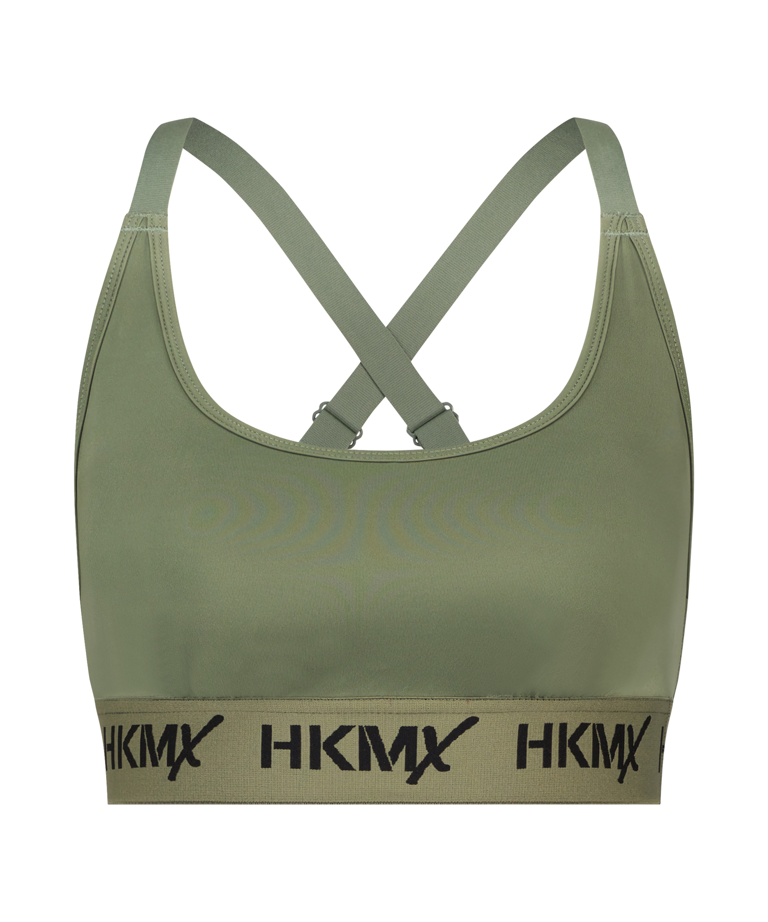 HKMX Sport-BH The Crop Logo Level 1, Gr&uuml;n, main