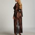 Long Kimono Allover Lace, Noir