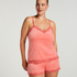 Camisole velours Dentelle, Rose