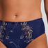Slip taille haute Diva, Bleu
