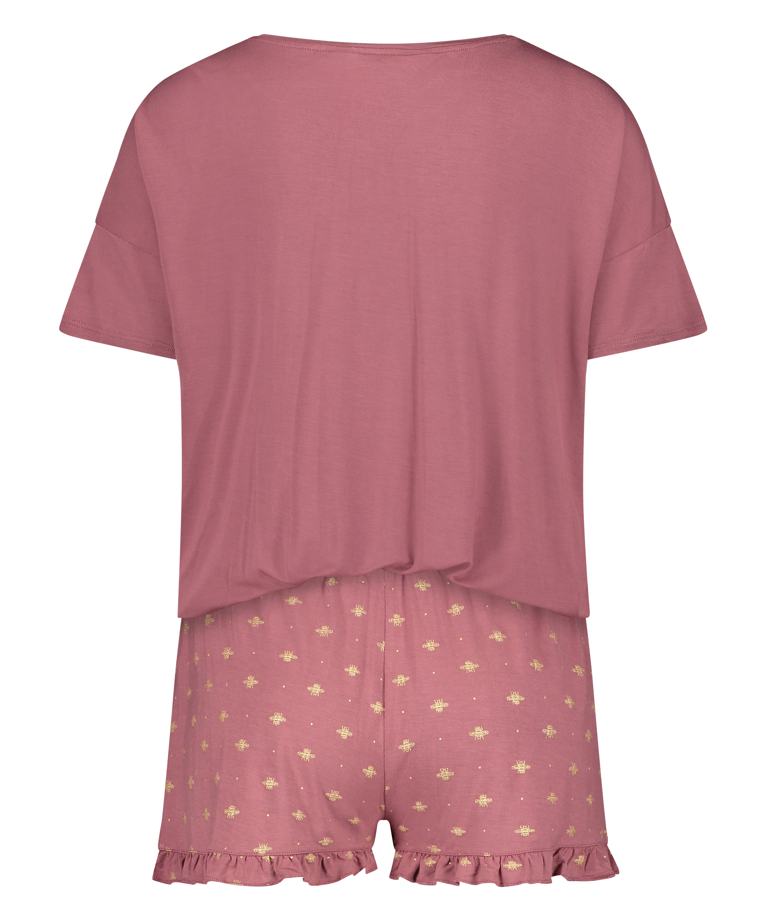 Ensemble de pyjama court, Rose, main