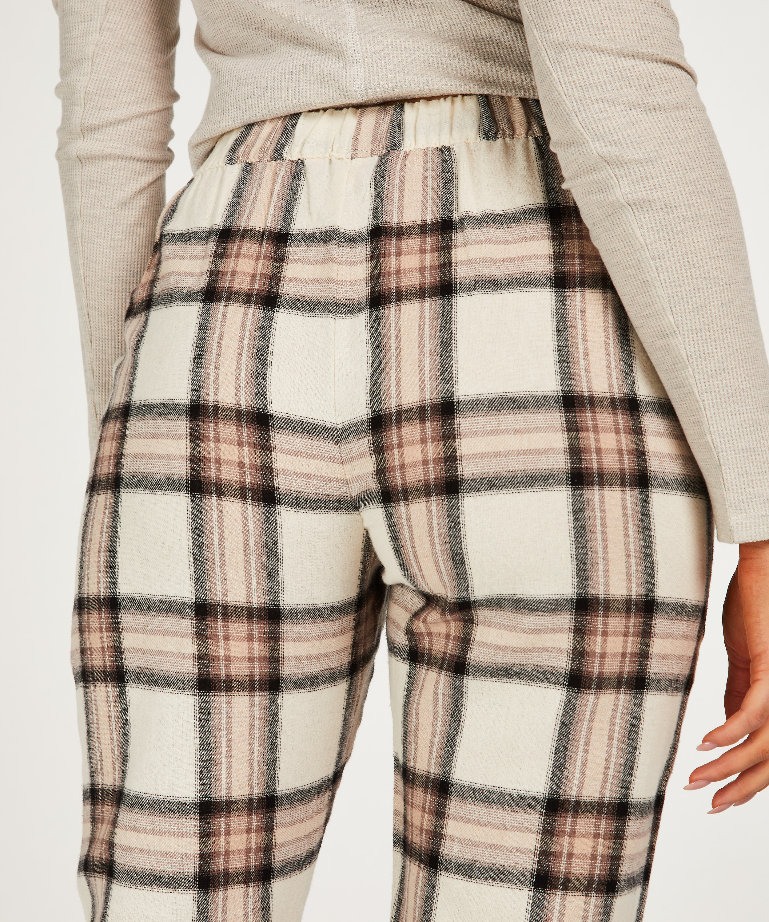 Tall Pantalon de pyjama Twill Check, Beige, main