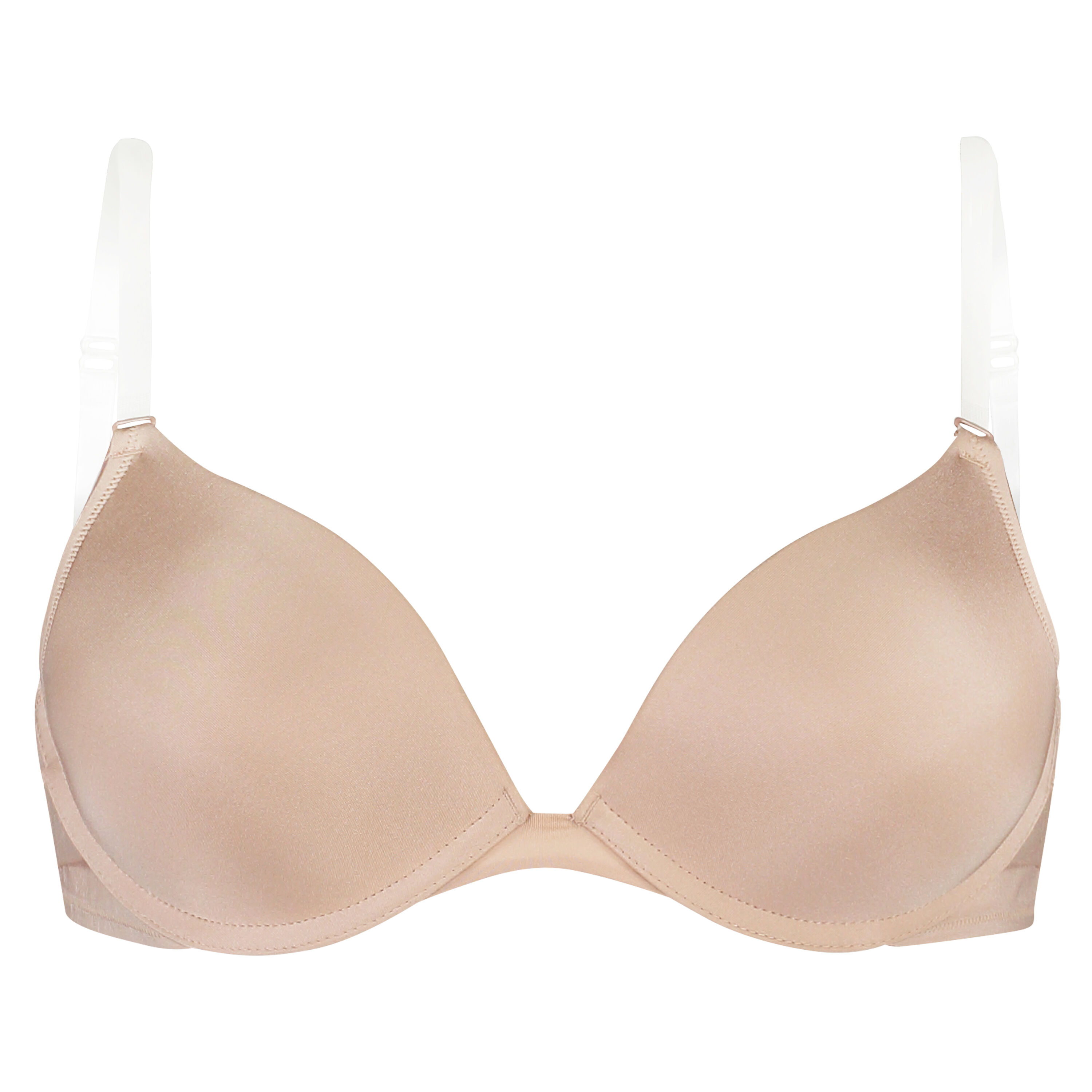 Soutien-gorge &agrave; armatures pr&eacute;form&eacute; push-up Transparent back, Beige