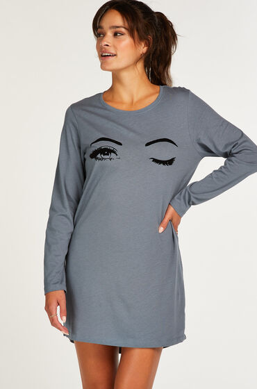 Image of Hunkemöller Nachthemd Rundhals Grau