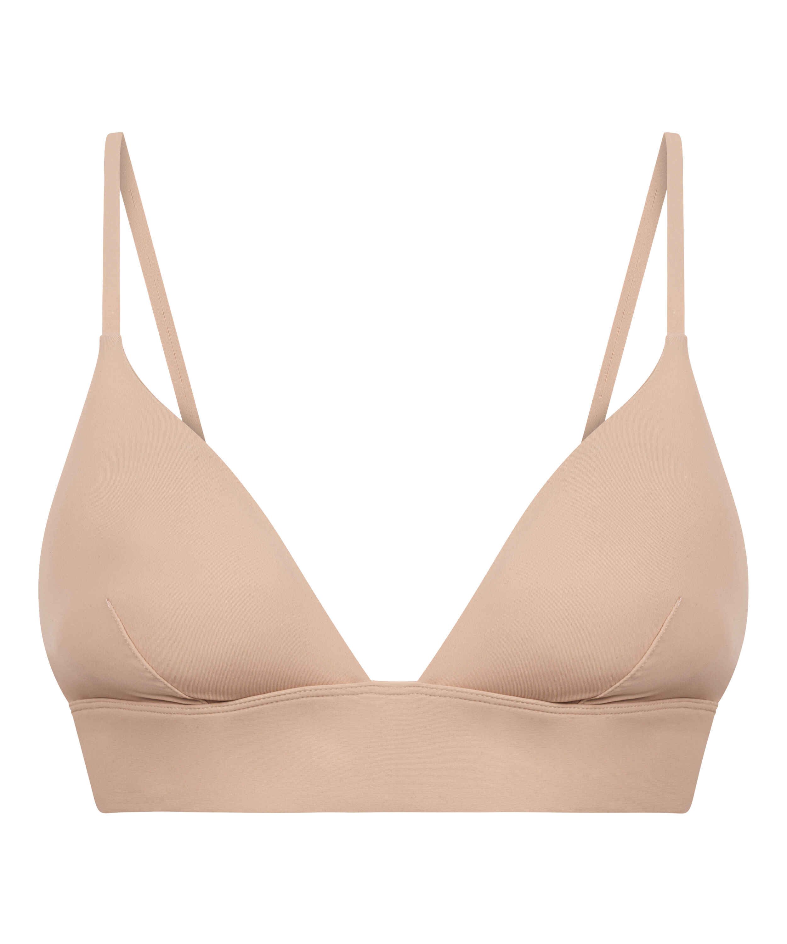 Triangel Bralette Smooth, Beige