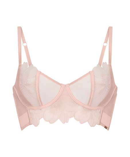 Soutien-gorge longline à armatures non préformé Sher, Rose
