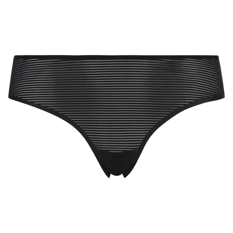 Invisible Brazilian Stripe Mesh, Schwarz