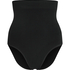 Slip Rio taille haute sans coutures mettant en valeur la silhouette, Noir