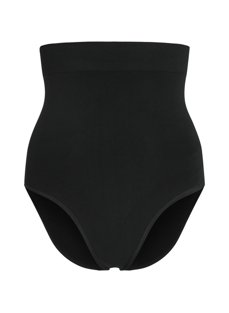 Slip Rio taille haute sans coutures mettant en valeur la silhouette, Noir