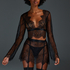 Top Allover Lace, Noir