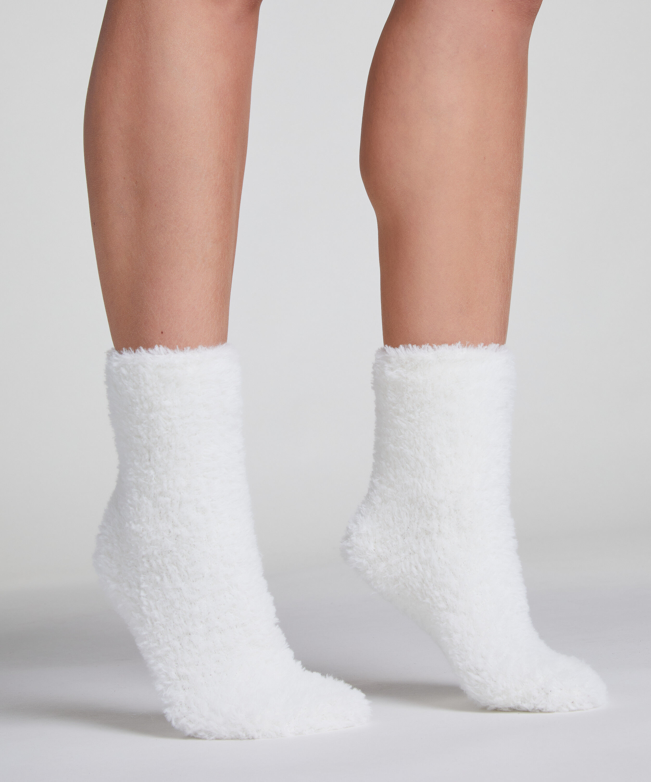 1 Paar Stricksocken, Weiß