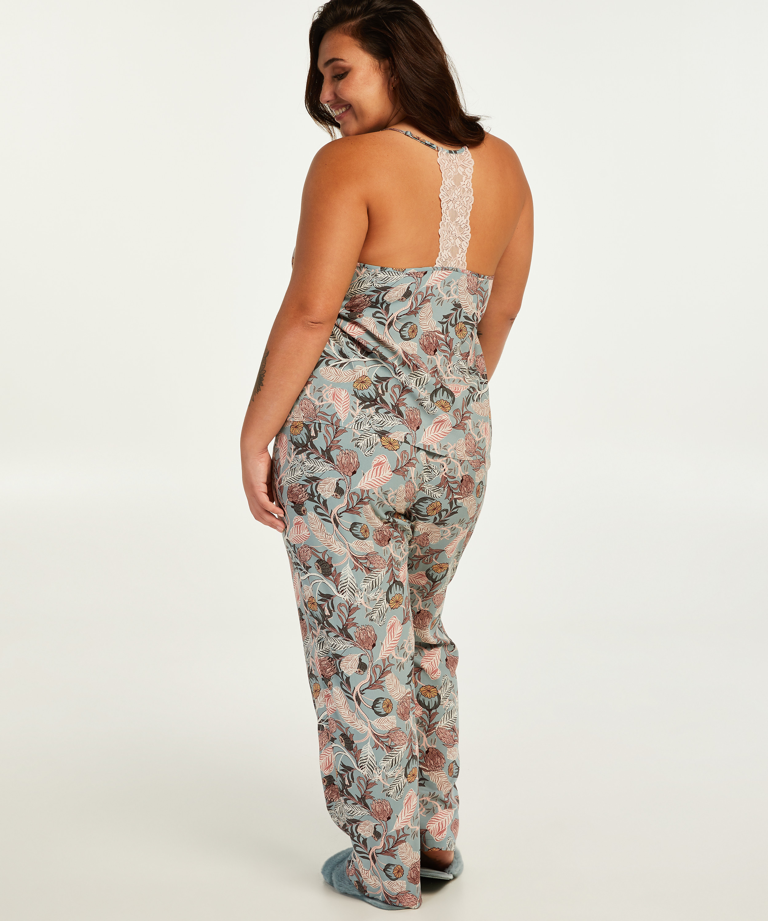 Pantalon de pyjama woven tapered, Gris, main