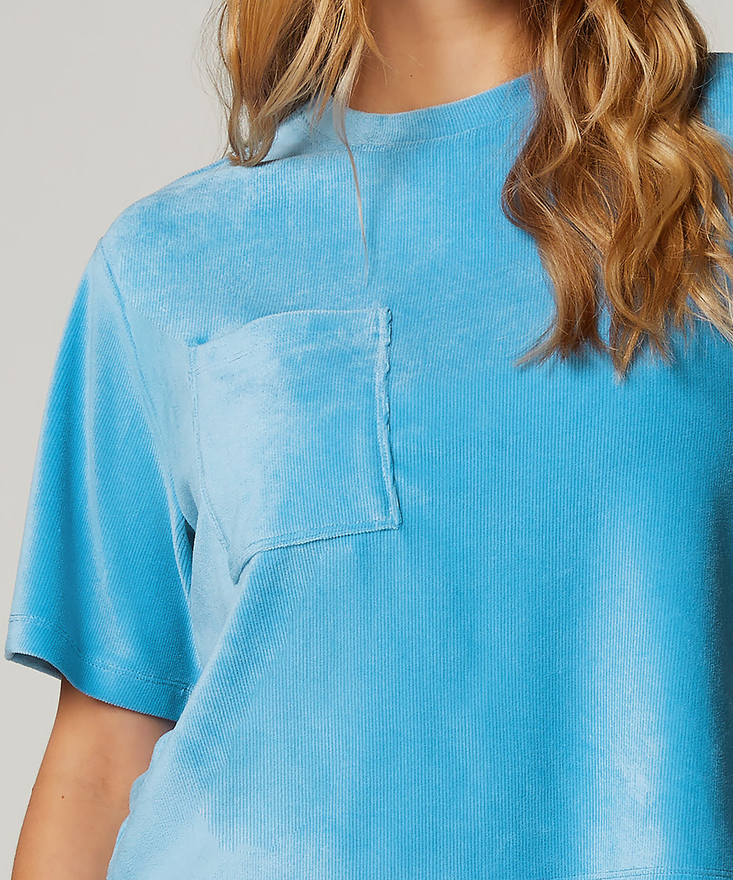 Top Rippsamt, Blau, main