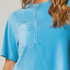 Top Rippsamt, Blau
