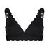 Haut de bikini Triangle Scallop, Noir
