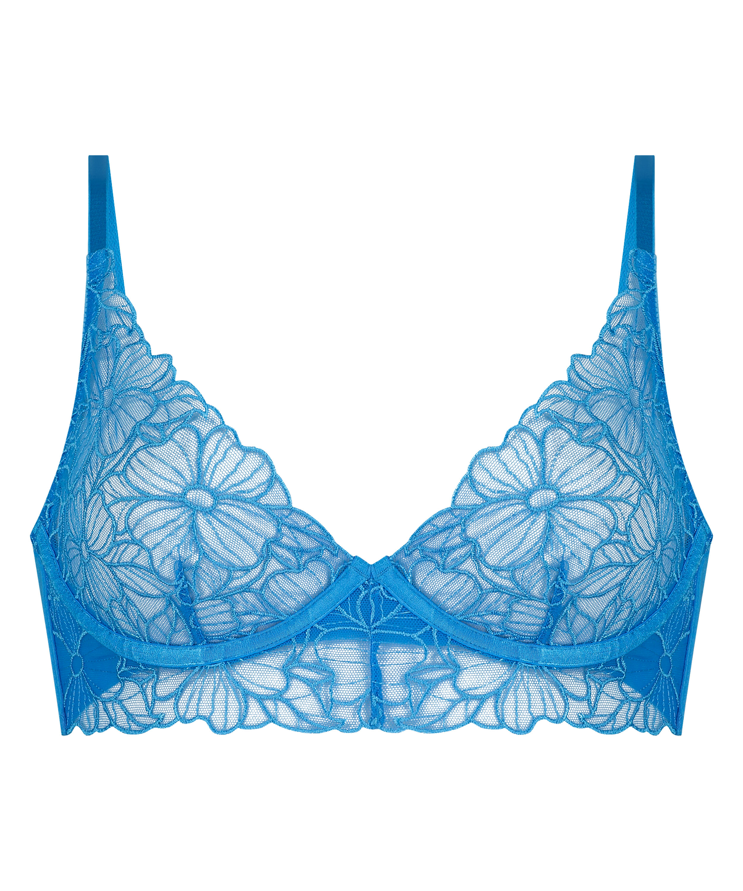Soutien-gorge &agrave; armatures non-pr&eacute;form&eacute; longline Anya, Bleu