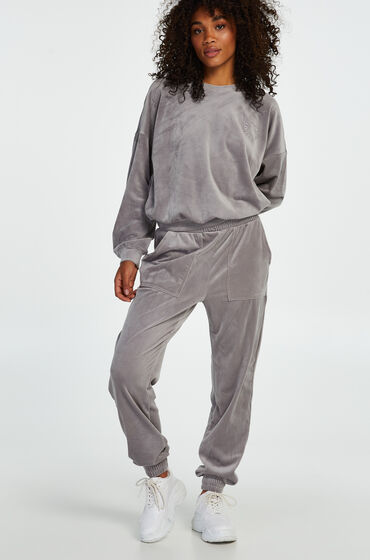Hunkemöller Tall Jogginghose Velours Grau