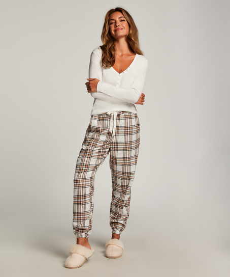 Pantalon de Pyjama Flanel, Beige