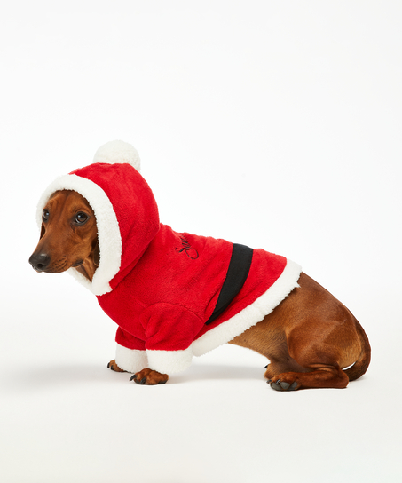Fleece Hunde-Onesie, Rot