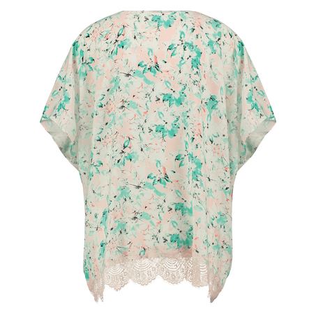 Kimono Macy lace print, Bleu