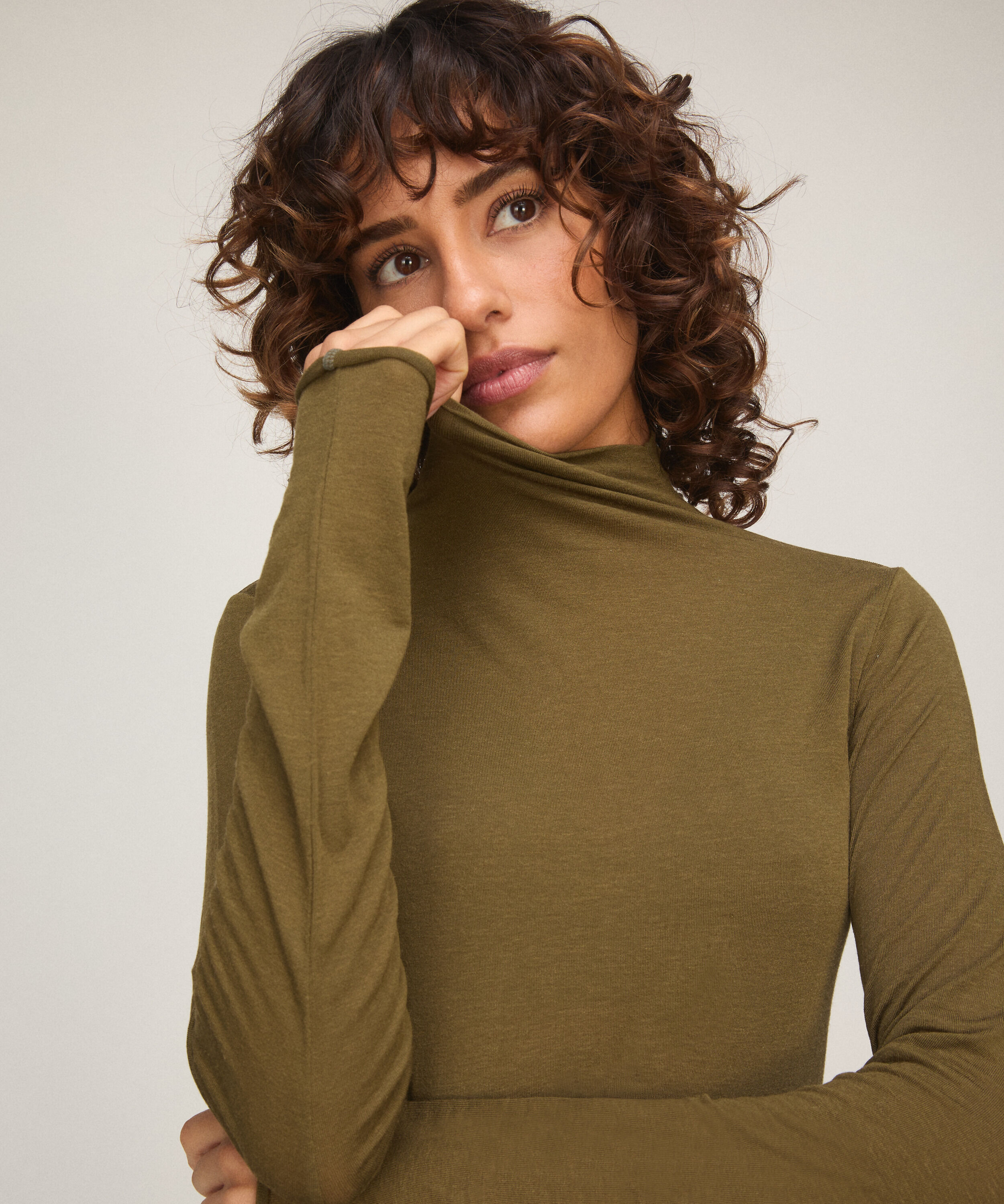Haut avec cachemire à col roulé super soft