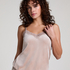 Cami Top Velours Lace, Beige