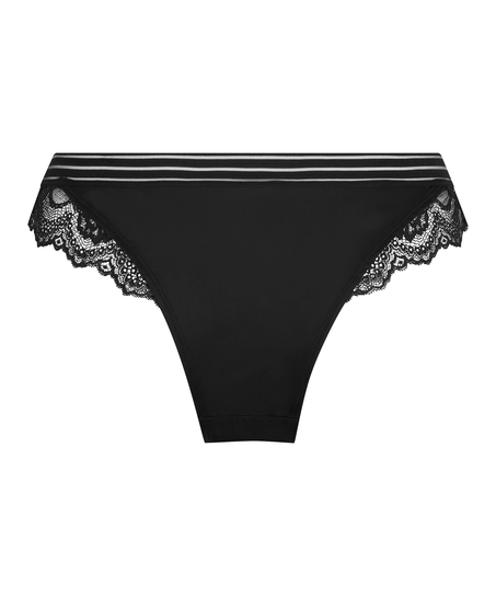 Slip br&eacute;silien &eacute;chancr&eacute; Sully, Noir