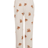 Pantalon droit en flanelle ours, Beige