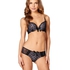 Padded underwired push-up bra Elle, Noir