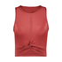 HKMX Sport Cropped Tank Top Twisted Rib, Rot
