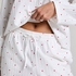 Jacquard Hearts Petite pantalon de pyjama, Blanc
