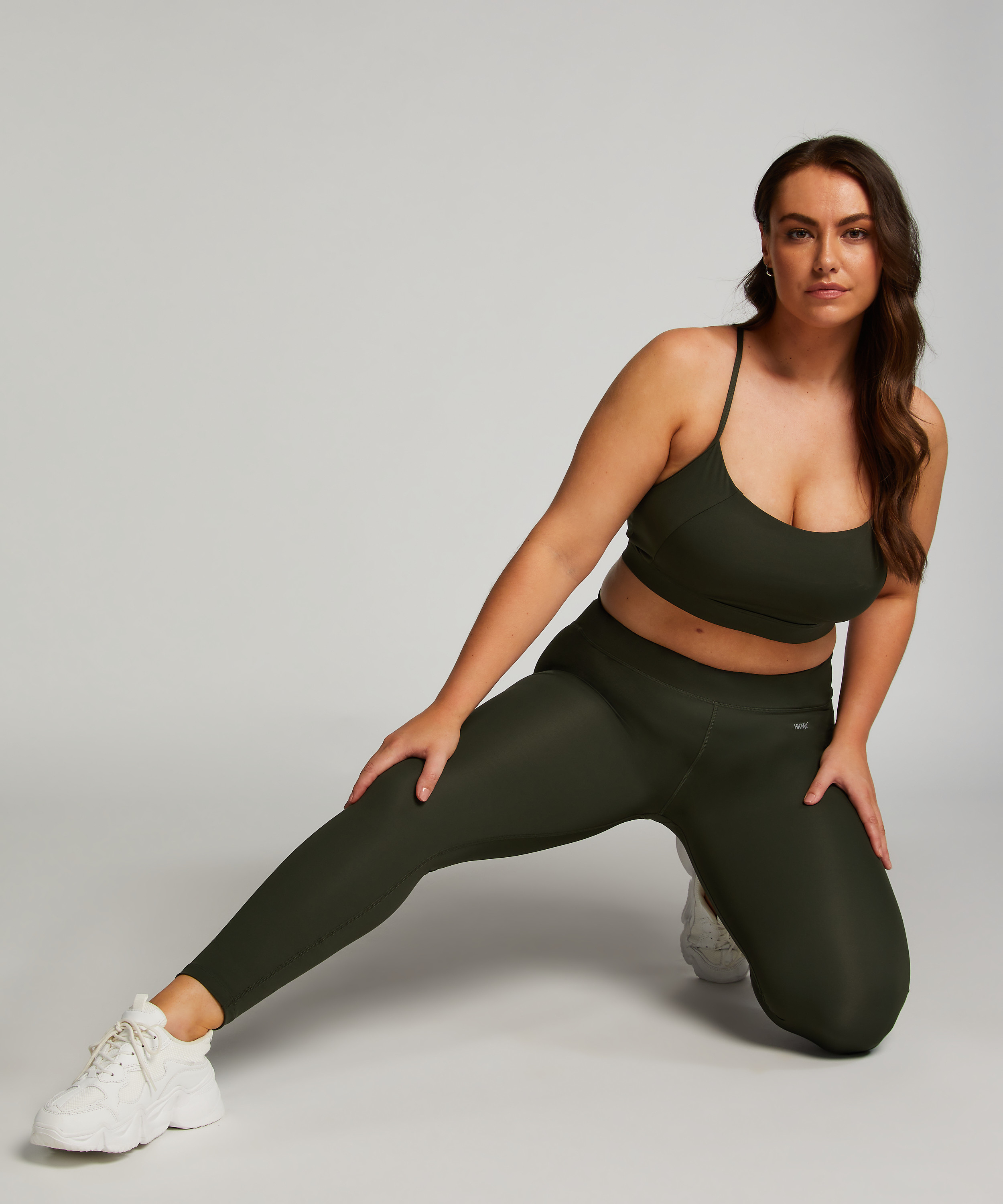 HKMX Gekreuzte High Waist-Leggings, grün, main