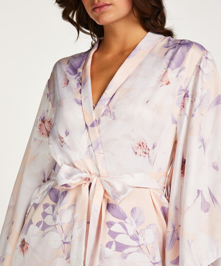 Kimono en satin, Rose