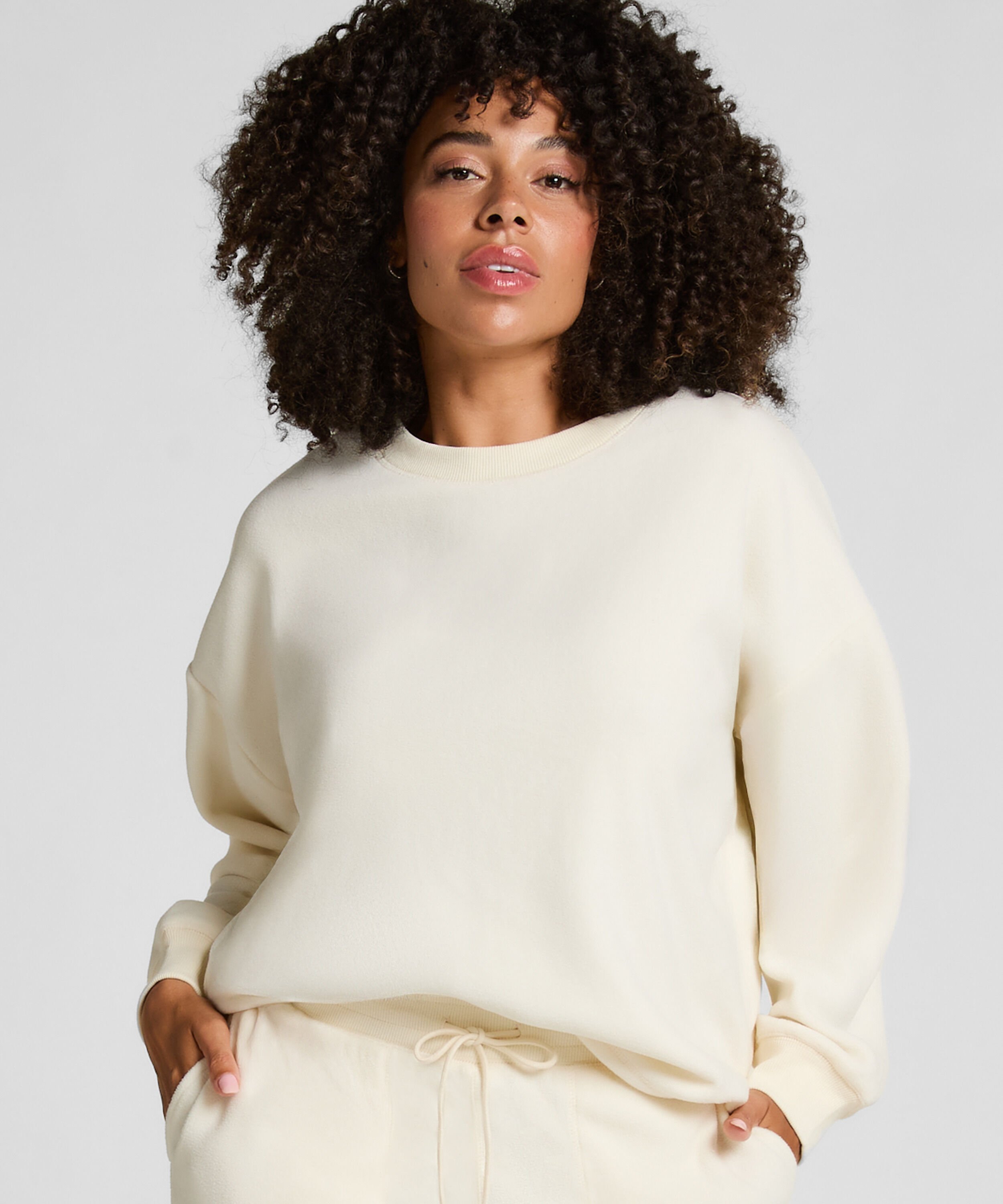 Haut en polaire Sportive, Blanc