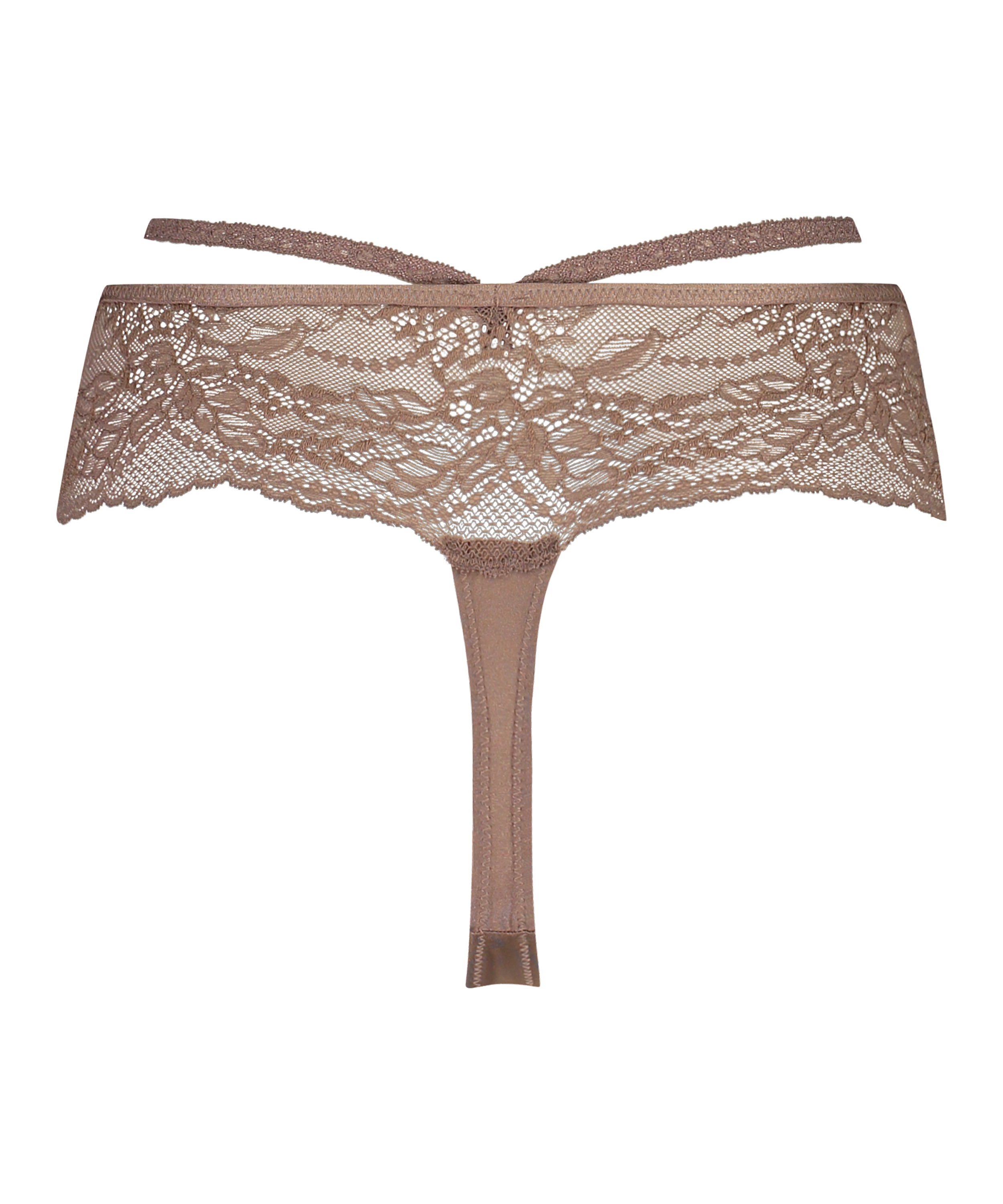 Boxer string Francesca, marron, main