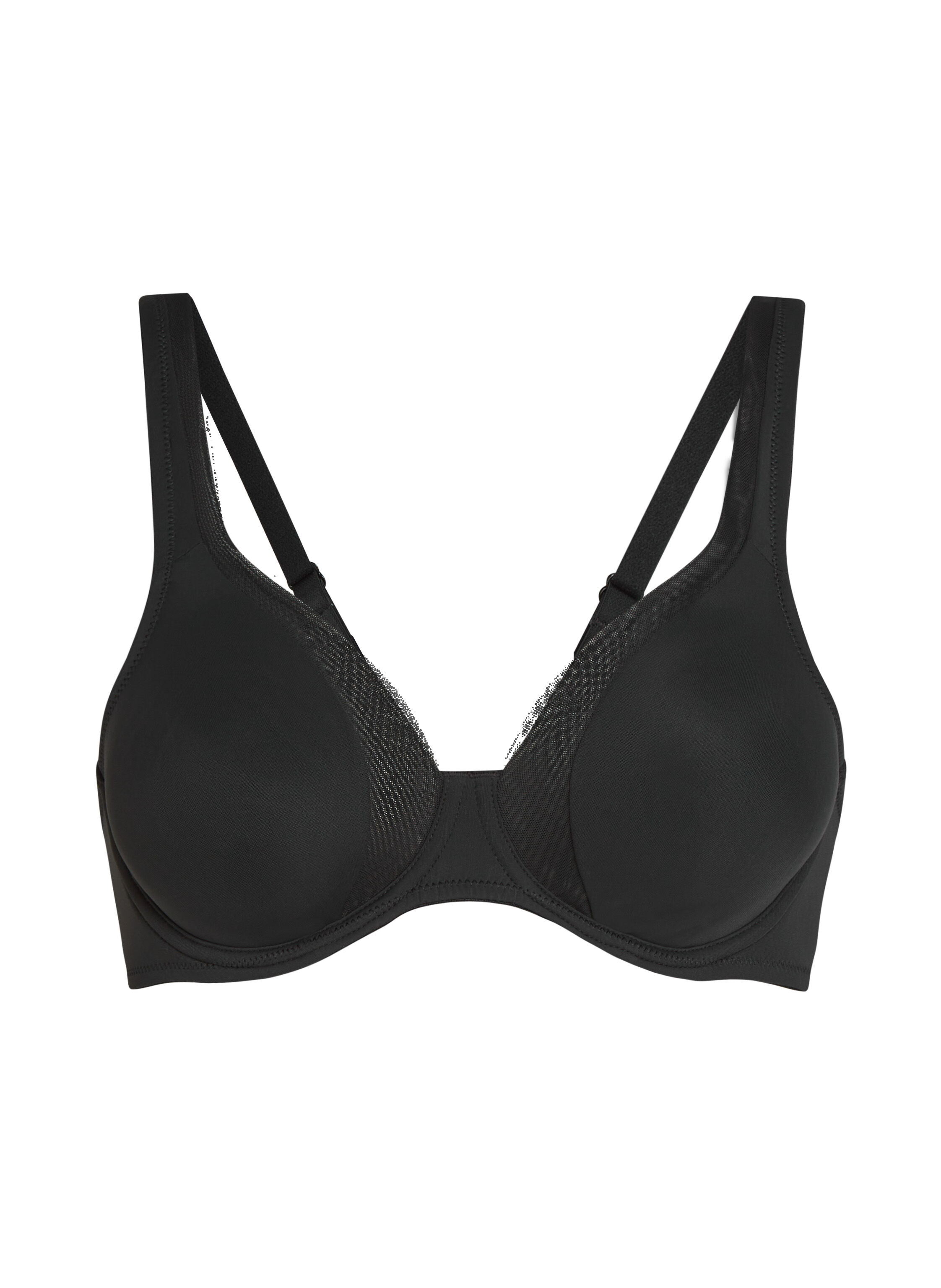 Soutien-gorge &agrave; armatures non-pr&eacute;form&eacute; en maille, Noir