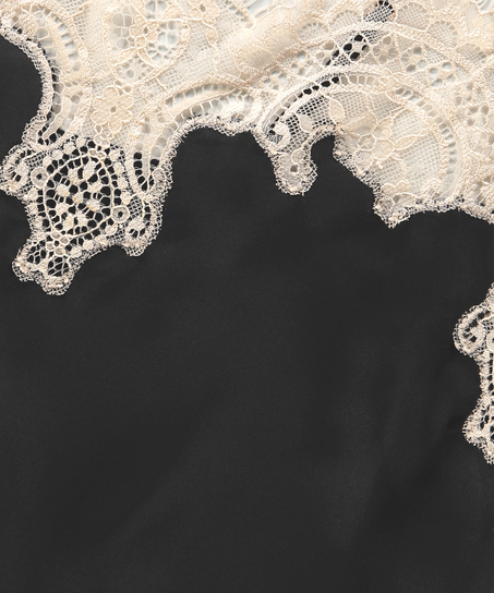 Ensemble pyjama Satin, Noir