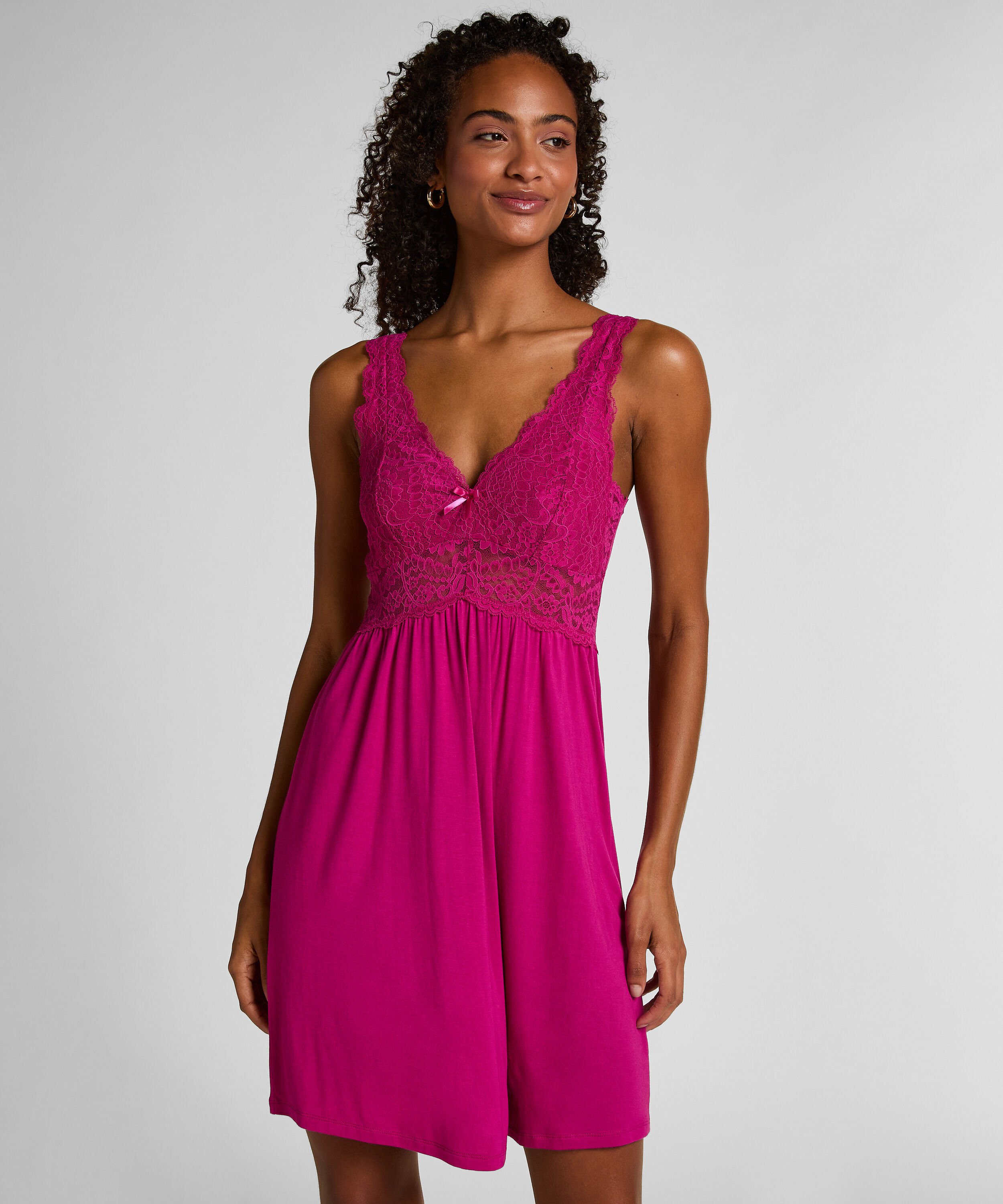 Slipdress Nora Lace, Rose Slipdress Nora Lace, Rose
