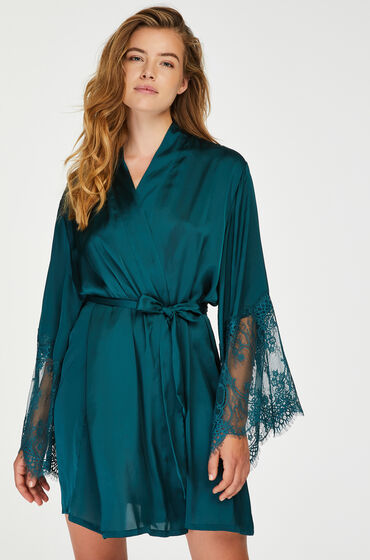 Hunkemöller Kimono Satin Bleu