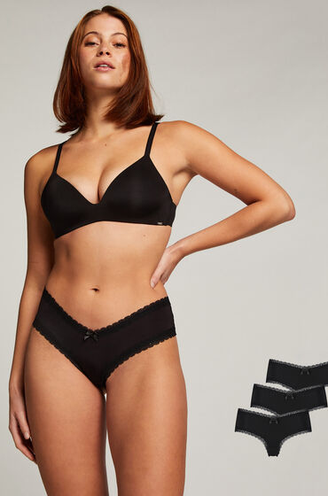 Image of Hunkemöller 3er-Pack Brazilian London Schwarz