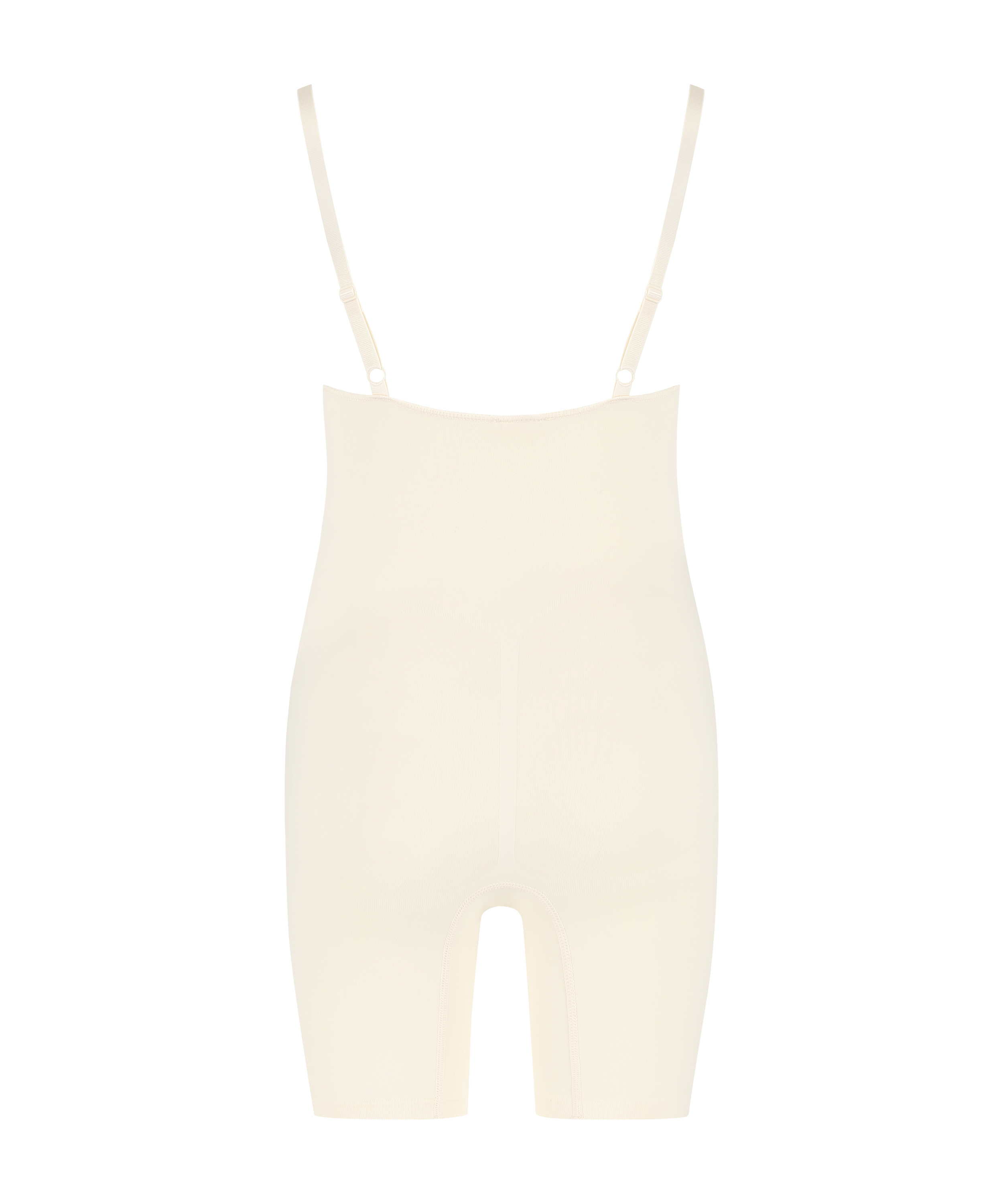 Nahtlos betonender Bodysuit mit hohem Beinausschnitt, Beige, main