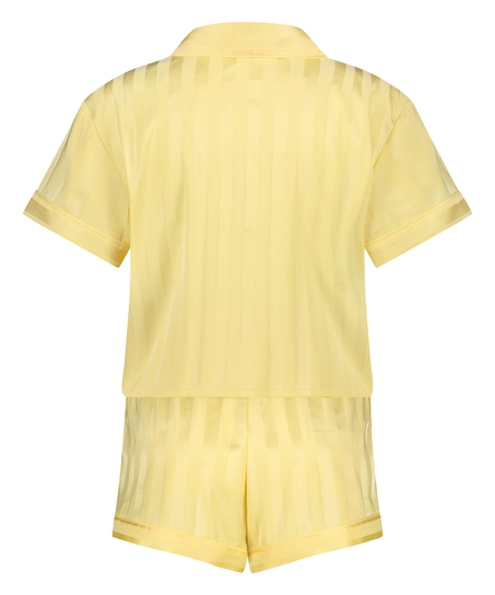 Pyjama-Set Satin, Gelb